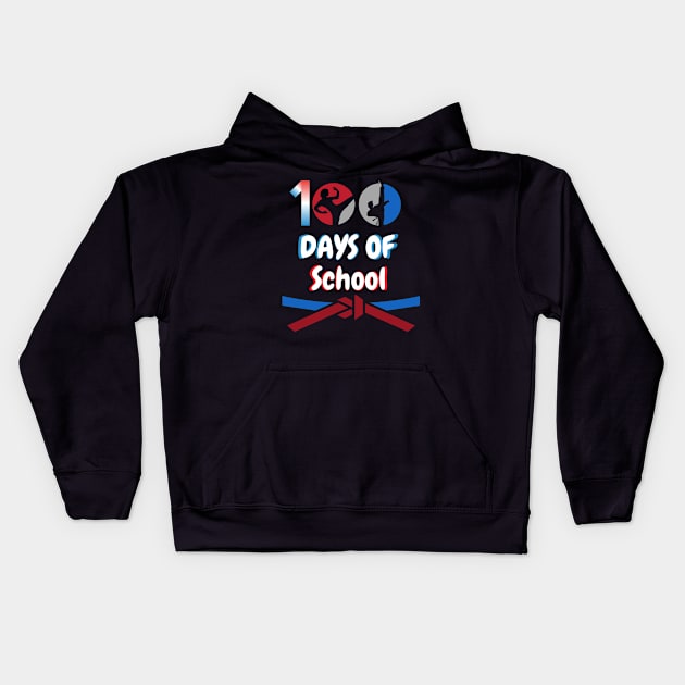 100th day taekwondo schools Kids Hoodie by ibra4work